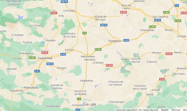 Imagen de mapa de la provincia de Ciudad Real