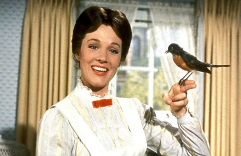 Julie Andrews en el papel de Mary Poppins. Archivo.