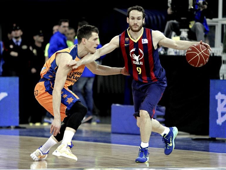 Marcelinho Huertas y Nemanja Nedovic en un momento del encuentro.