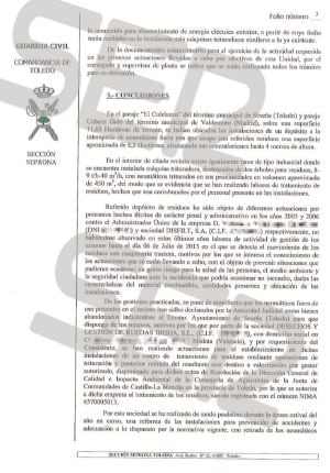 Conclusiones del informe de la Guardia Civil (1)