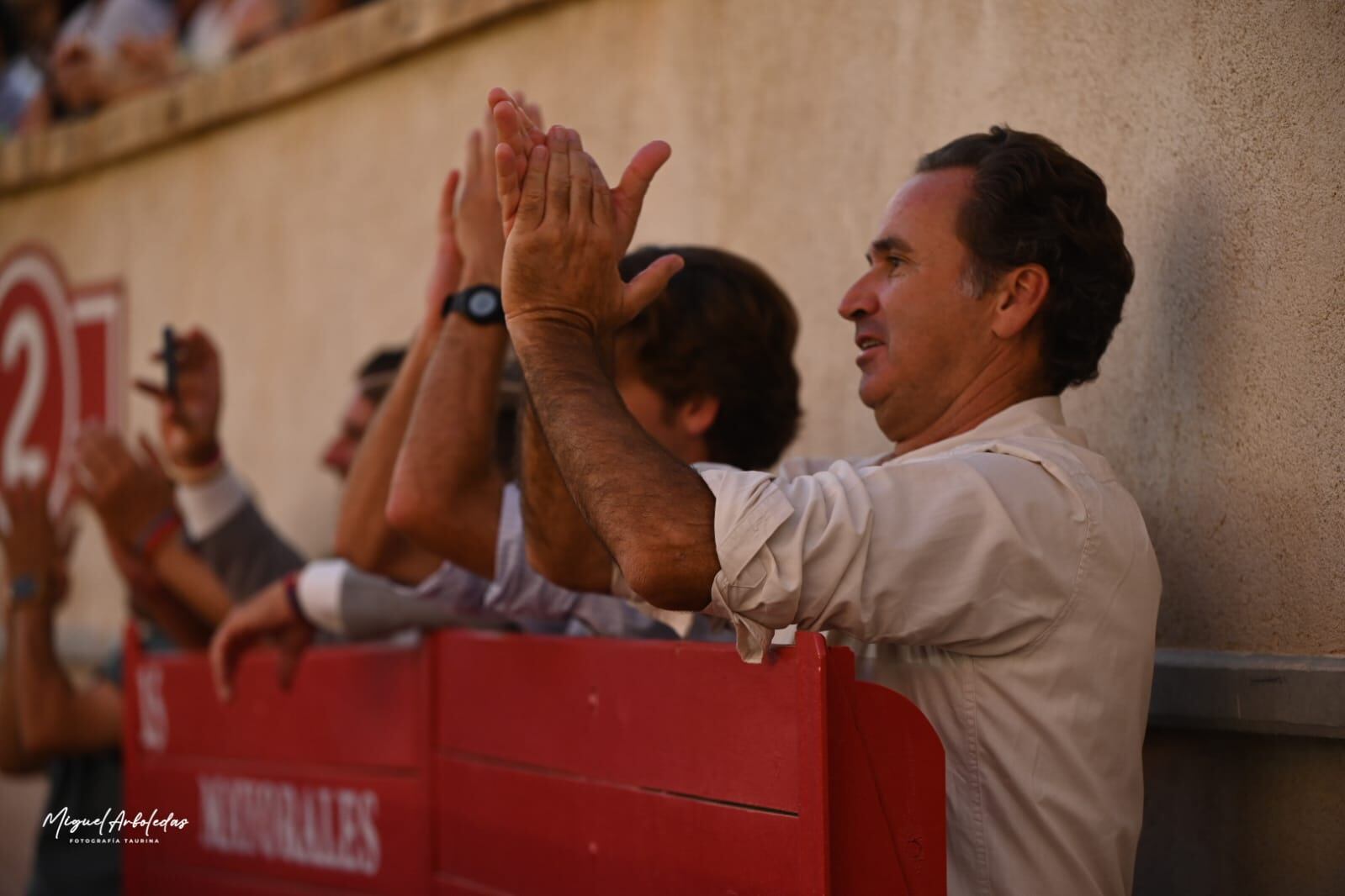 El ganadero Álvaro Núñez, en el callejón de la plaza lorquina.