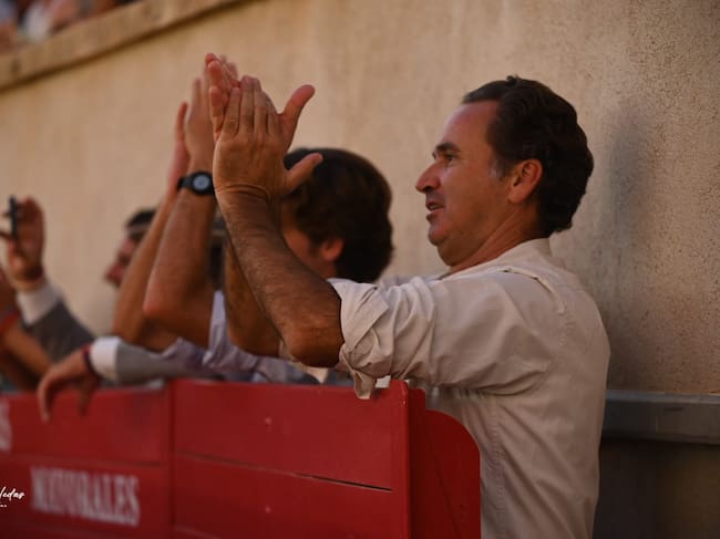El ganadero Álvaro Núñez, en el callejón de la plaza lorquina.