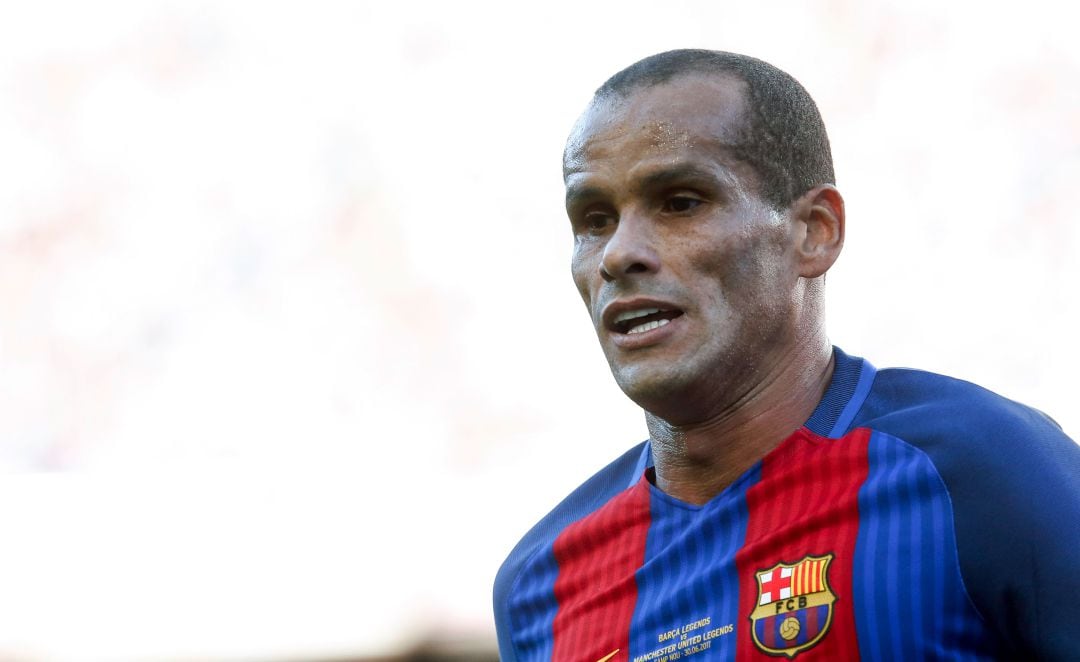 Rivaldo durante un encuentro de clásico de leyendas entre el FC Barcelona y el Manchester United