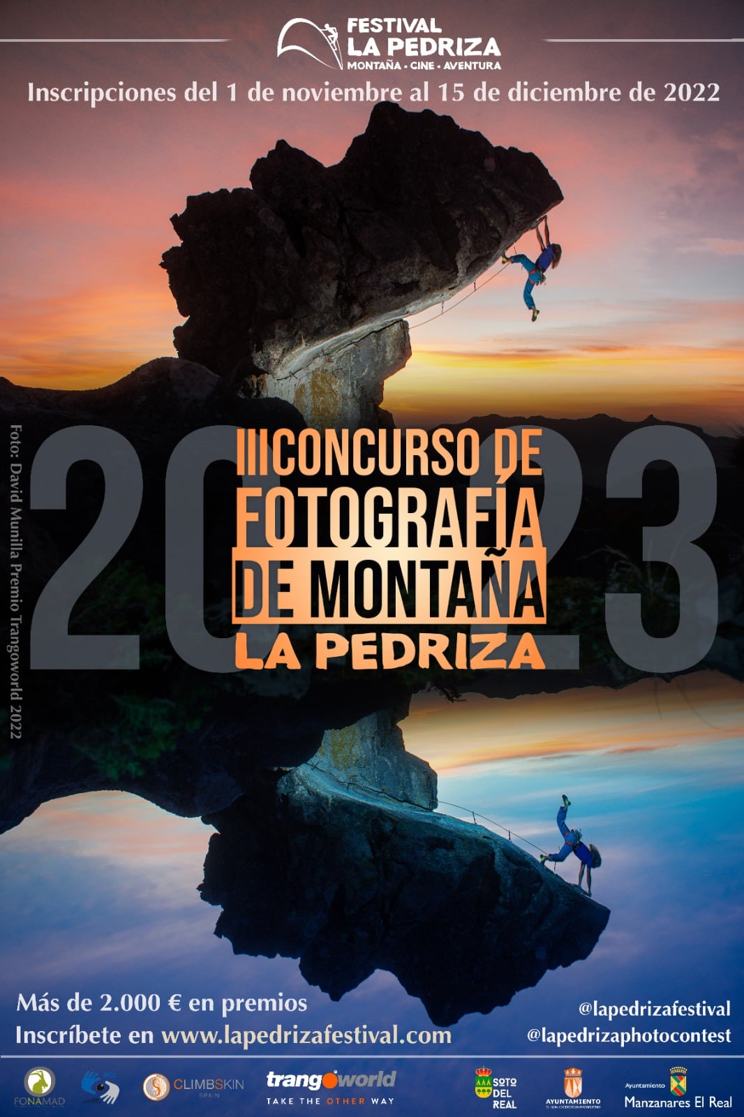 El concurso, enmarcado dentro del Festival de Montaña &#039;La Pedriza&#039;, ofrecerá un premio en cuatro categorías y el plazo para presentar las obras permanecerá abierto hasta el 15 de diciembre