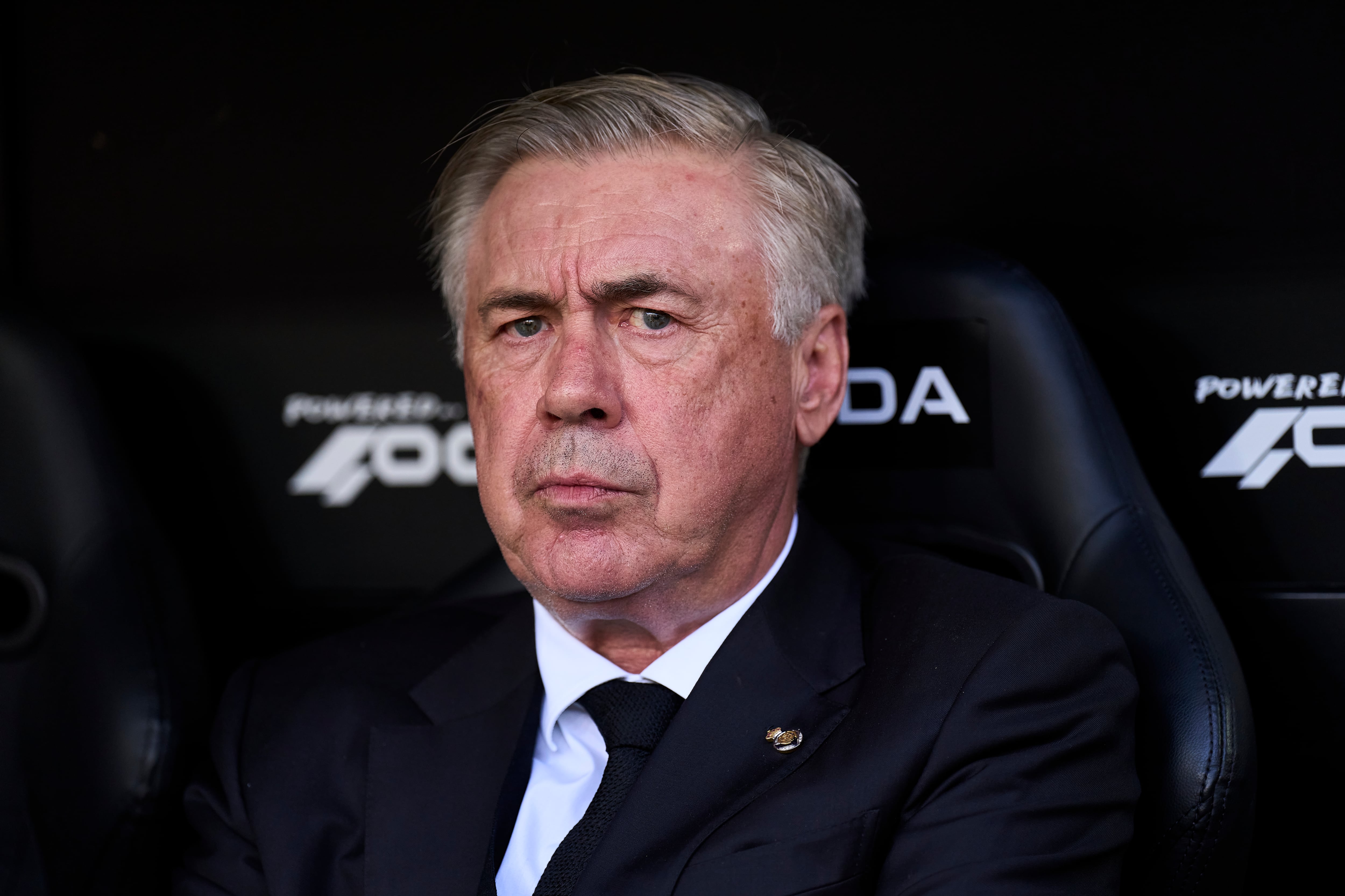 Carlo Ancelotti, durante un partido con el Real Madrid. (Photo by Aitor Alcalde Colomer/Getty Images)