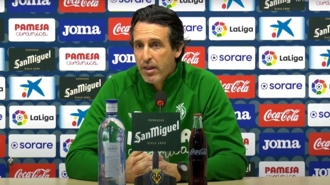Emery en la rueda de prensa previa al partido