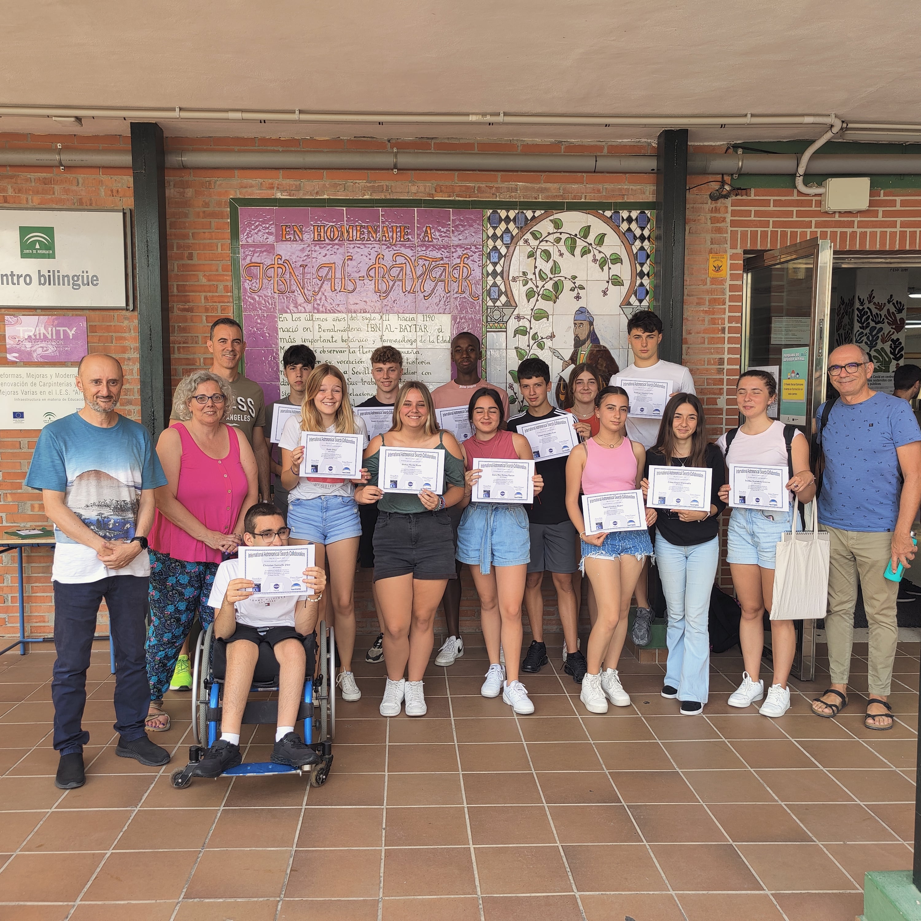 Los estudiantes del centro escolar en una imagen reciente