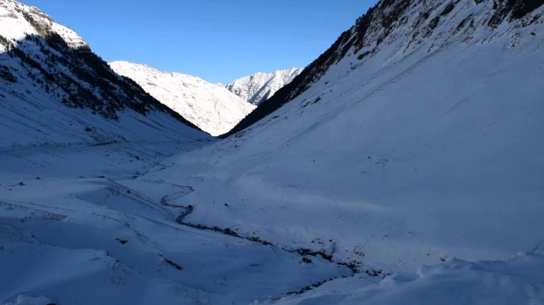 Zona aproximada donde se encontraban los montañeros cántabros. 