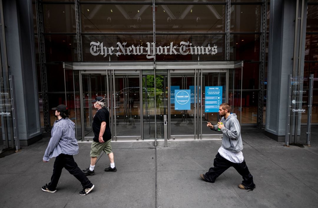 Entrada principal a las oficinas del &#039;The New York Times&#039;