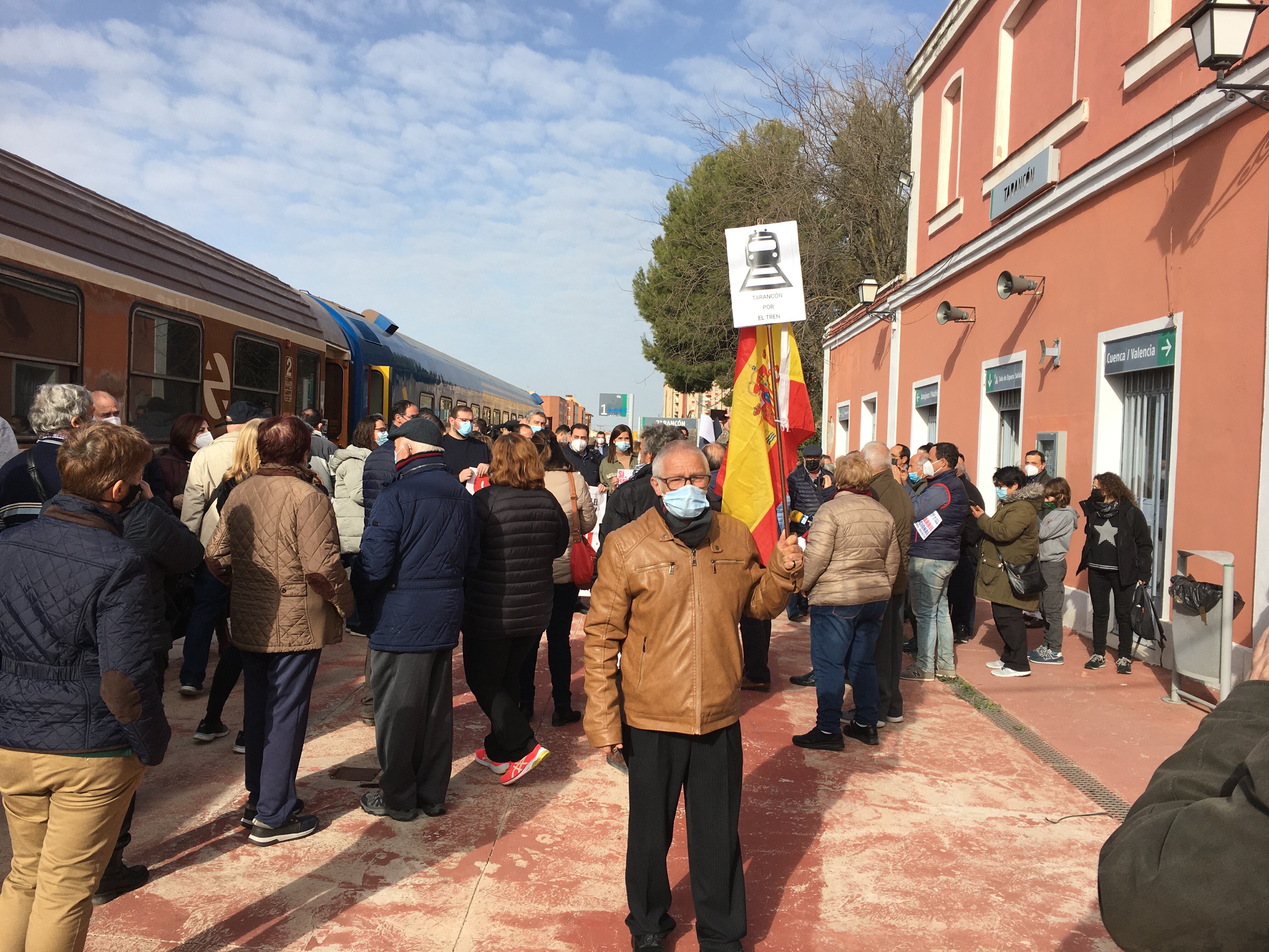 Movilización en Cuenca en defensa del tren convencional