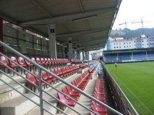 Vista actual de la tribuna norte