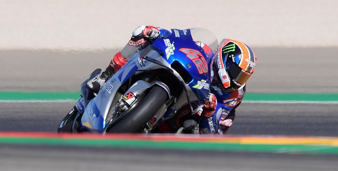 Alex rins, durante el Gran Premio de Aragón