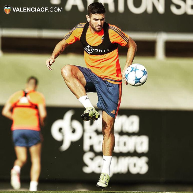 Barragán en un entrenamiento