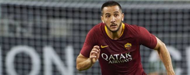 Manolas, durante un partido con la Roma