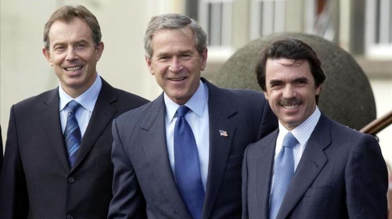 Tony Blair, George Bush y José María Aznar, en una fotografía de archivo.