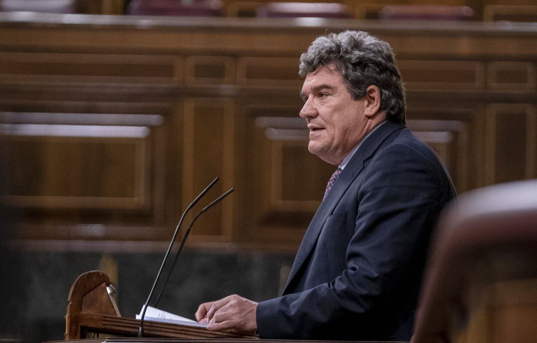 El ministro de Inclusión, Seguridad Social y Migraciones, José Luis Escrivá, en el Congreso.