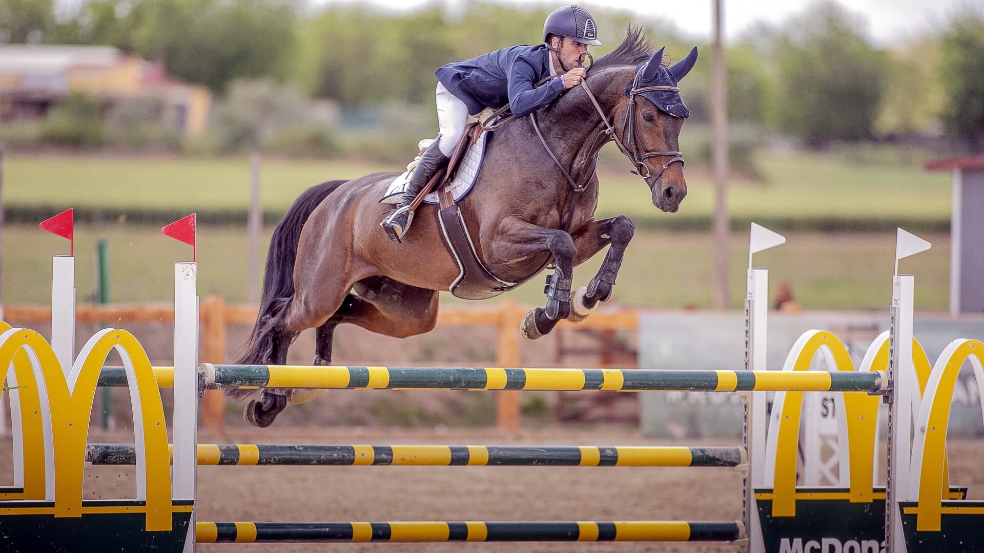 José Antonio García Diana durante su participación en el Concurso Nacional de Salto ‘Ciudad de Antequera’