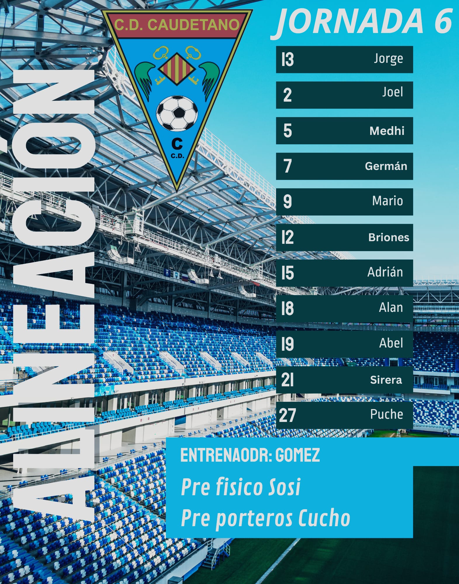 Alineación del equipo