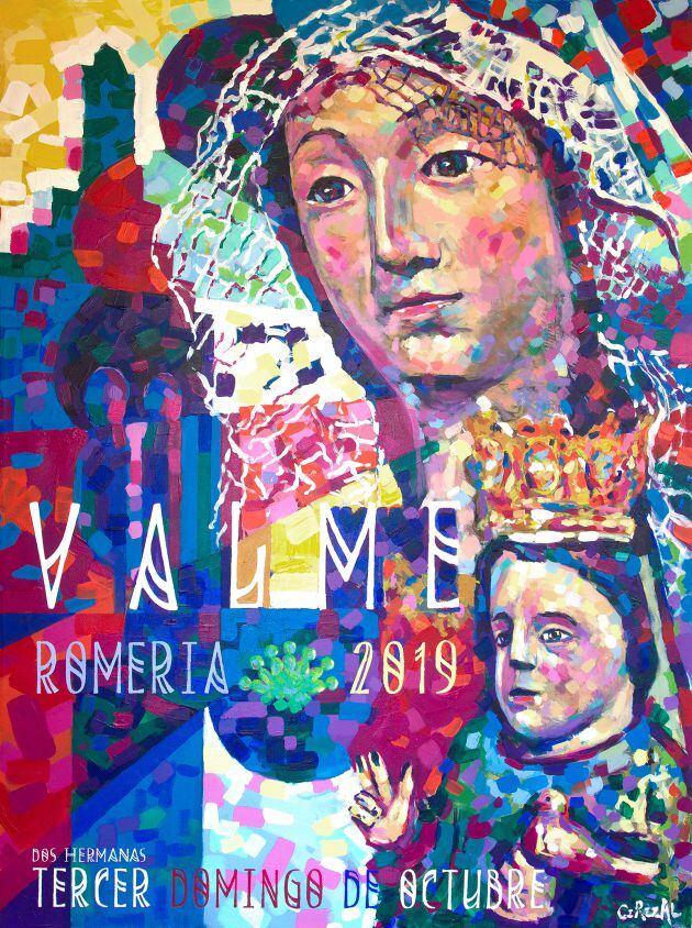 Cartel anunciador de la Romería de Valme 2019, obra de Cerezal