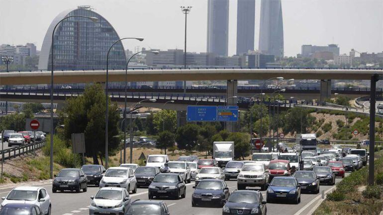 Retenciones a la salida de Madrid.