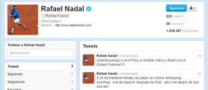 Rafael Nadal informó en su cuenta de Twitter del control