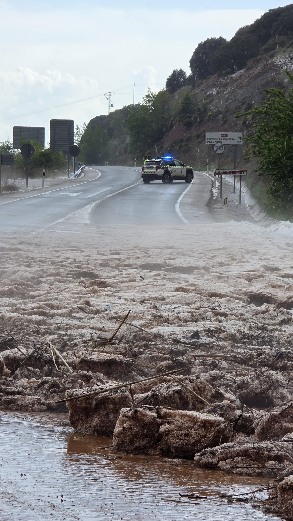 Granizada en Alar del Rey