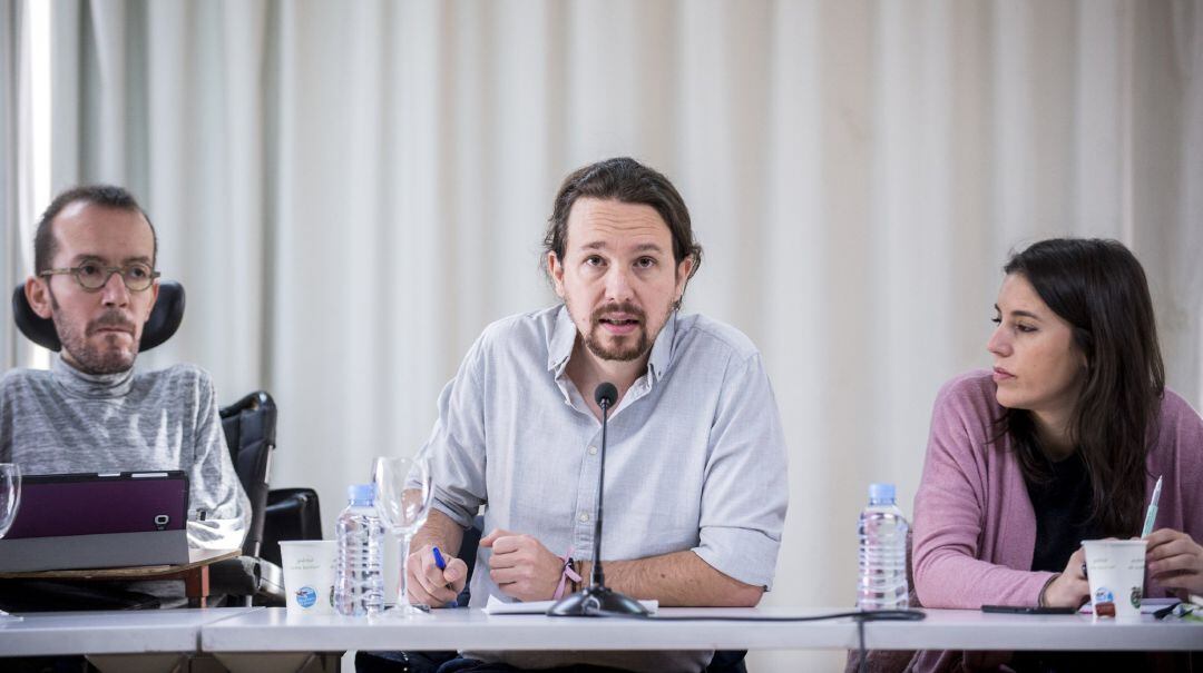 Pablo Iglesias, Irene Montero y Pablo Echenique en el Consejo de Podemos