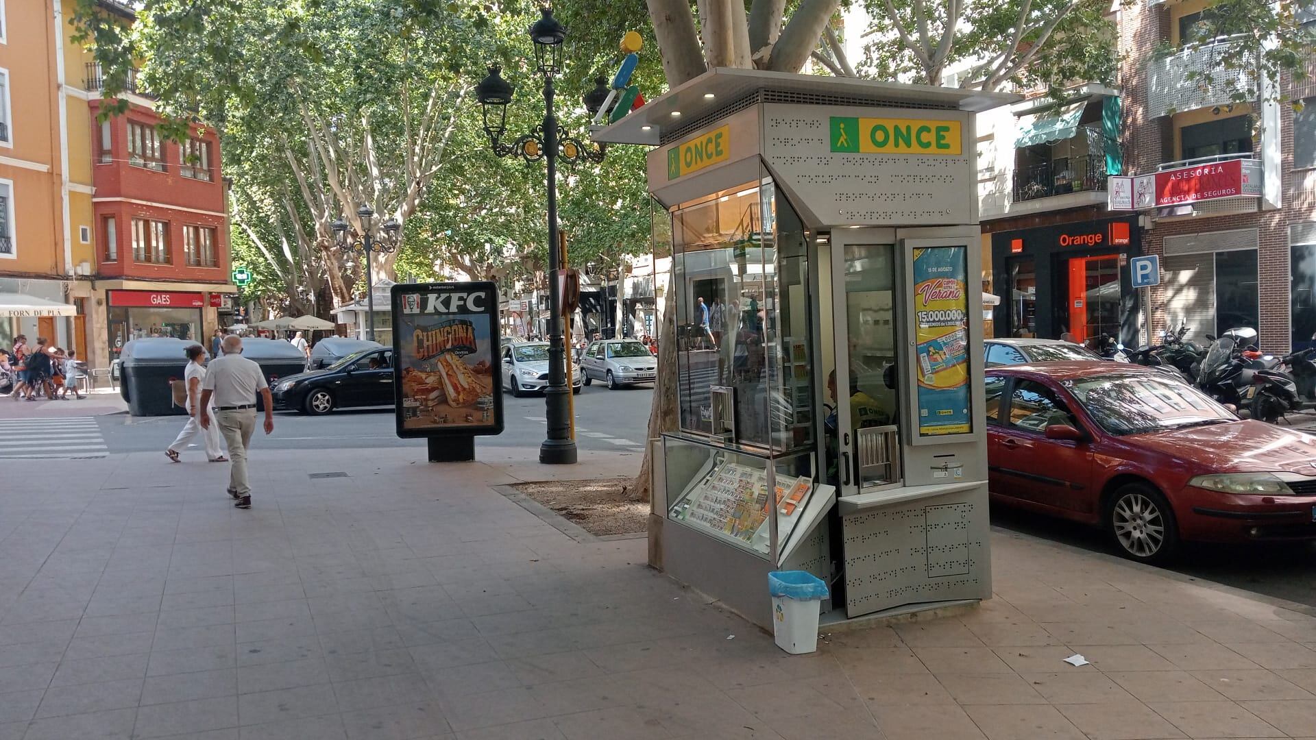Punto de venta de la ONCE en Xàtiva en la que se vendió el premio