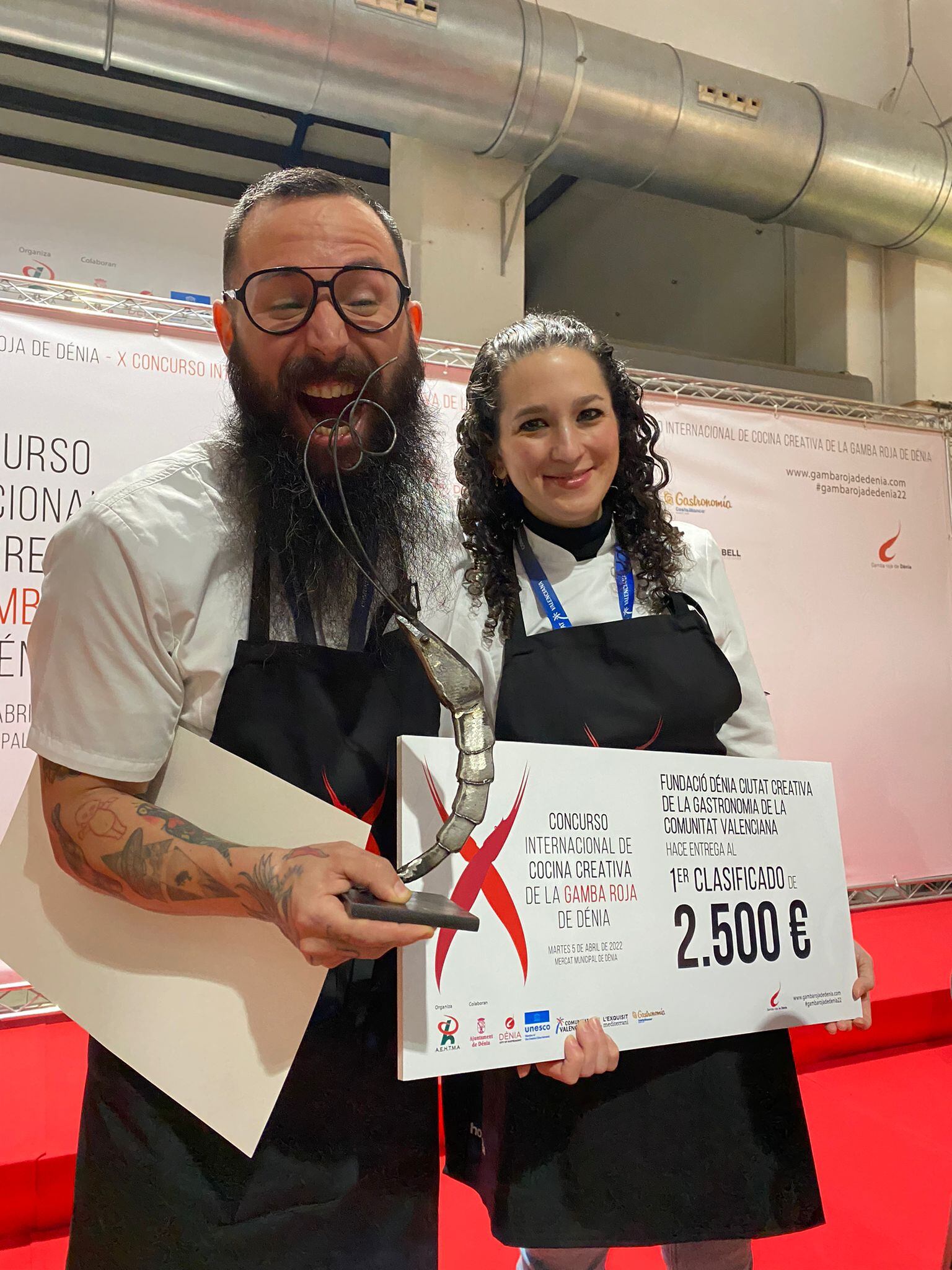 Alberto Montes, ganador del X Concurso Internacional de Cocina Creativa de la Gamba Roja de Dénia.