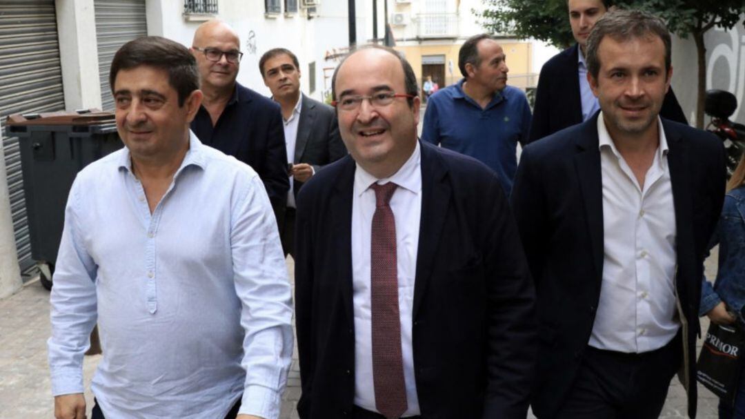 Francisco Reyes, Miquel Iceta y Julio Millán.