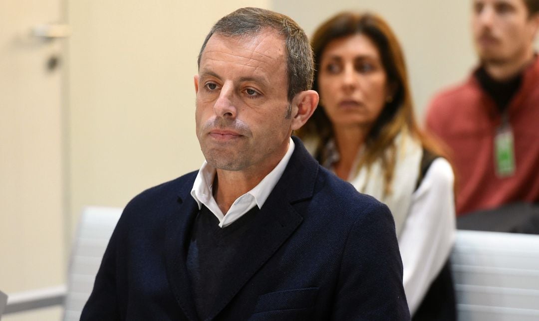 Sandro Rosell, en el banquillo de acusados de la Audiencia Nacional. 