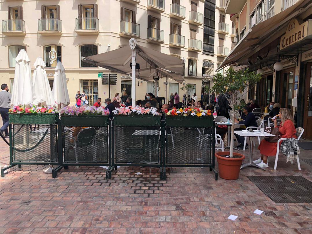 La terraza del Café Central de Málaga