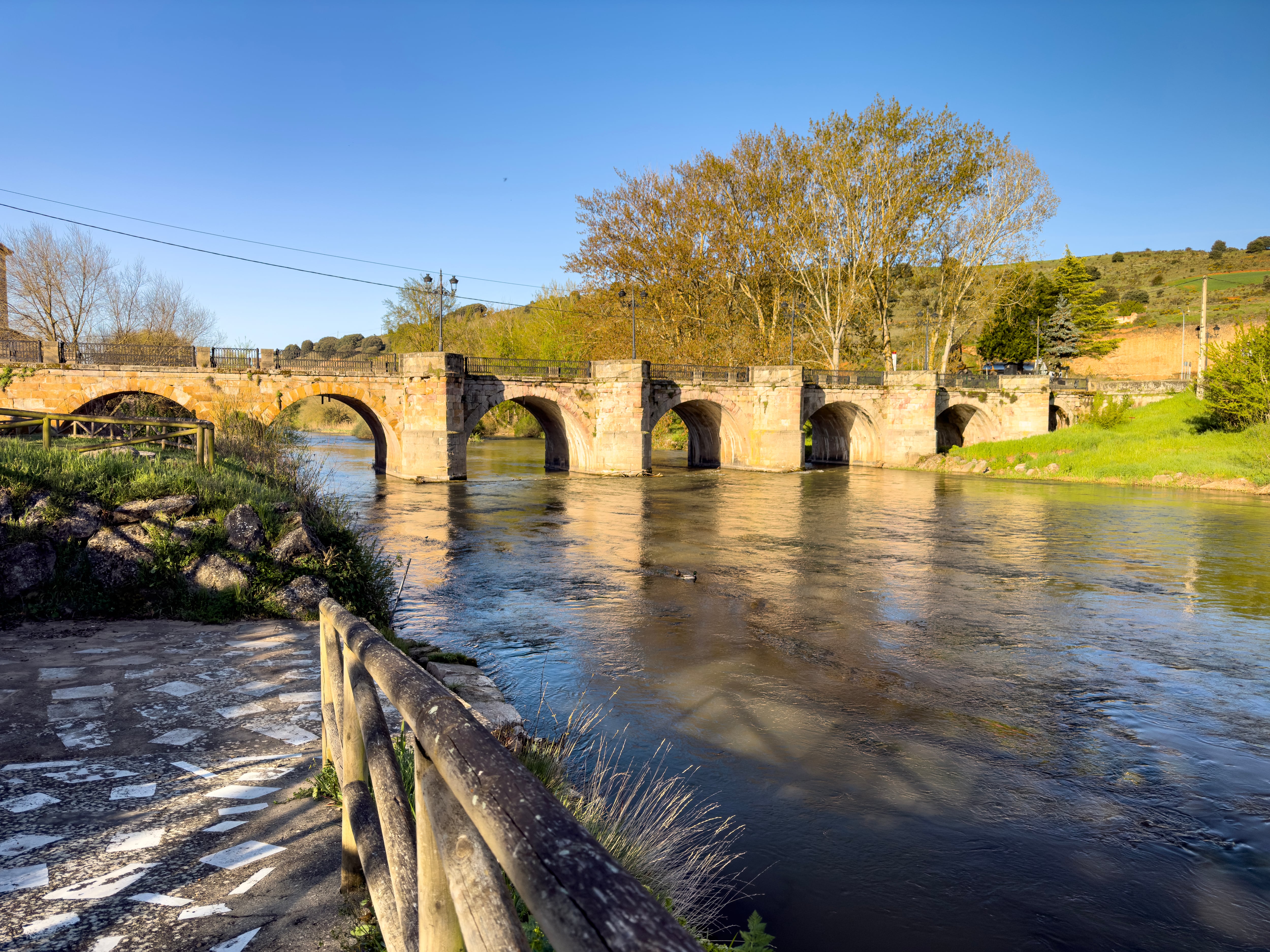 Río Pisuerga a su paso por Alar del Rey