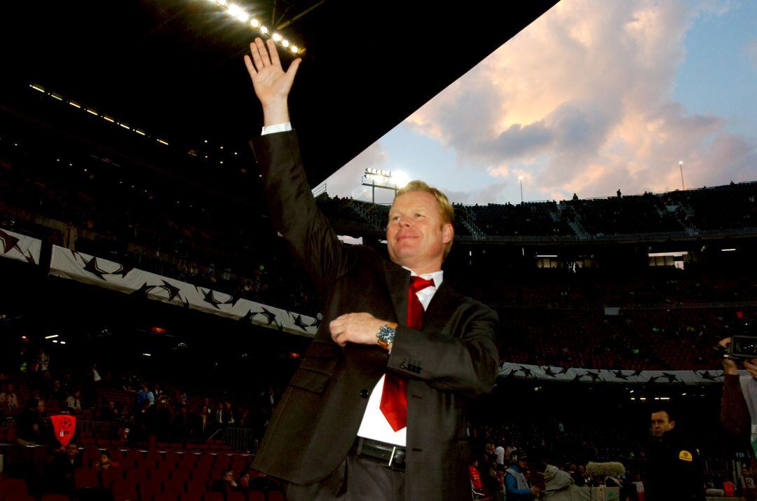 Ronald Koeman, en una visita al Camp Nou como técnico.