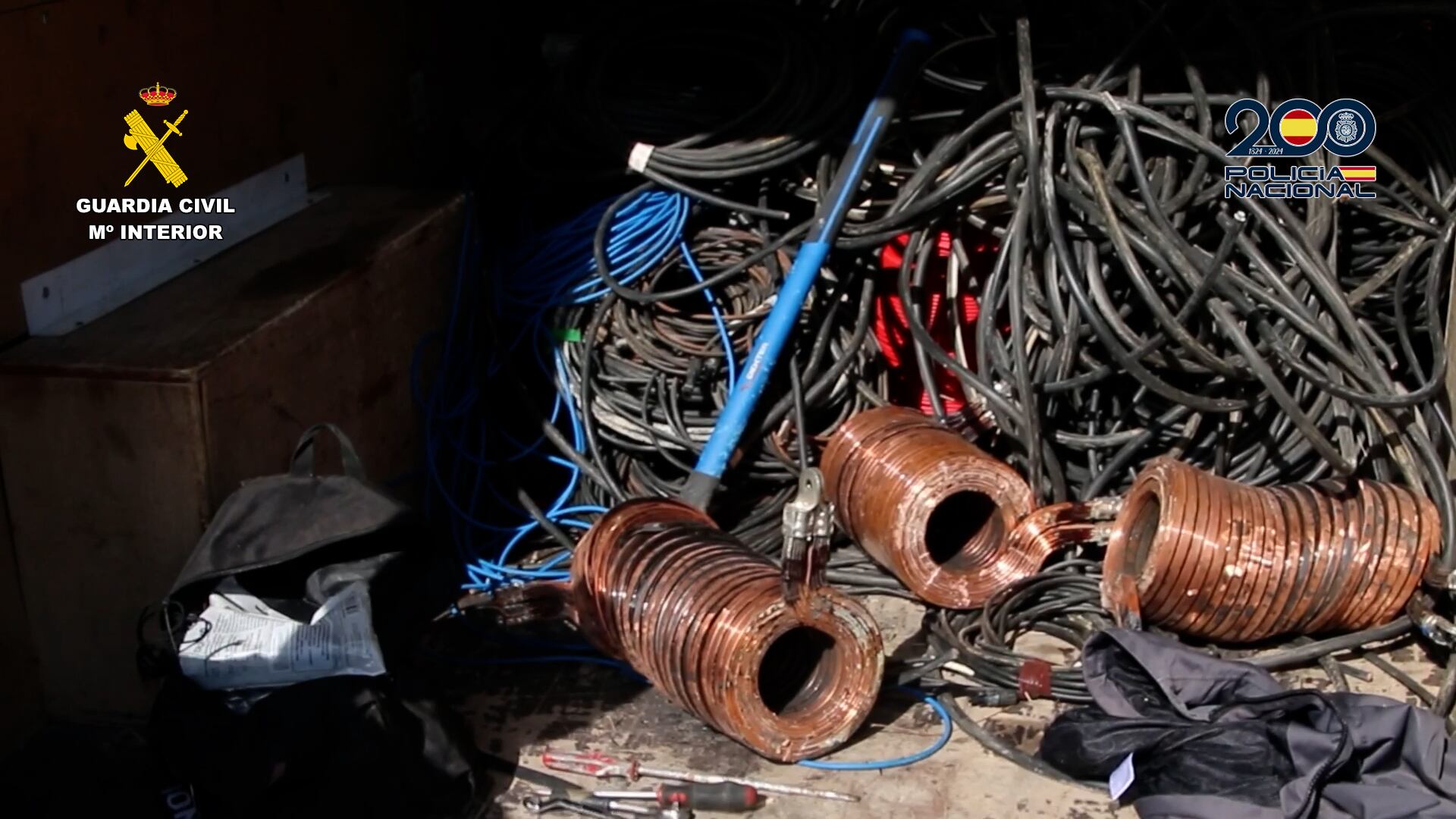 Parte del cobre robado