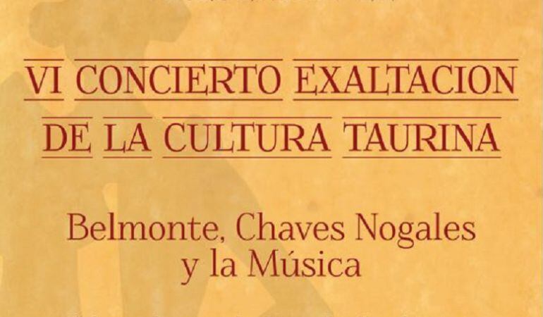 Cartel del VI Concierto de Exaltación de la Cultura Taurina