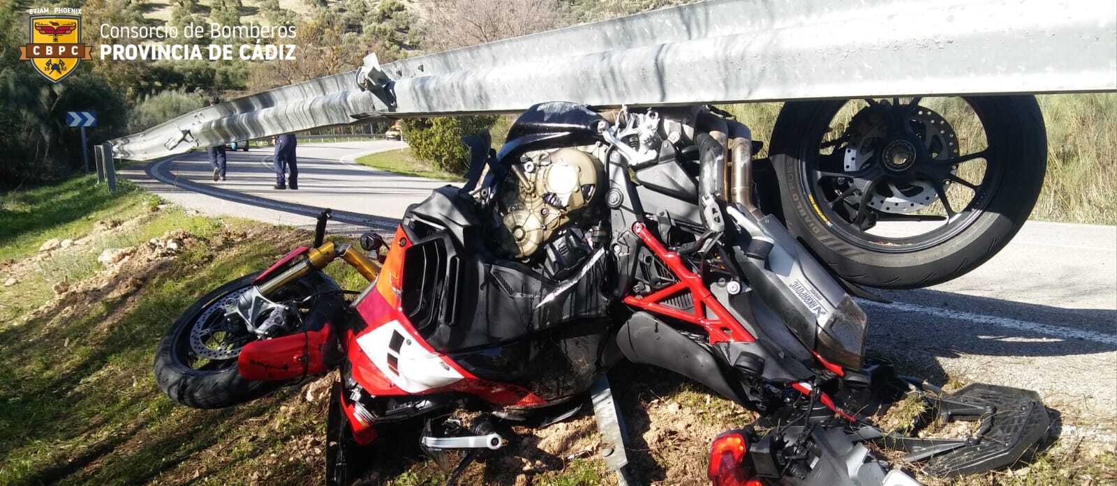 Estado en el que ha quedado la motocicleta