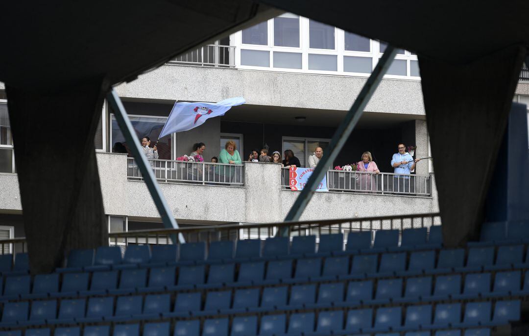 Terraceo durante partido del Celta