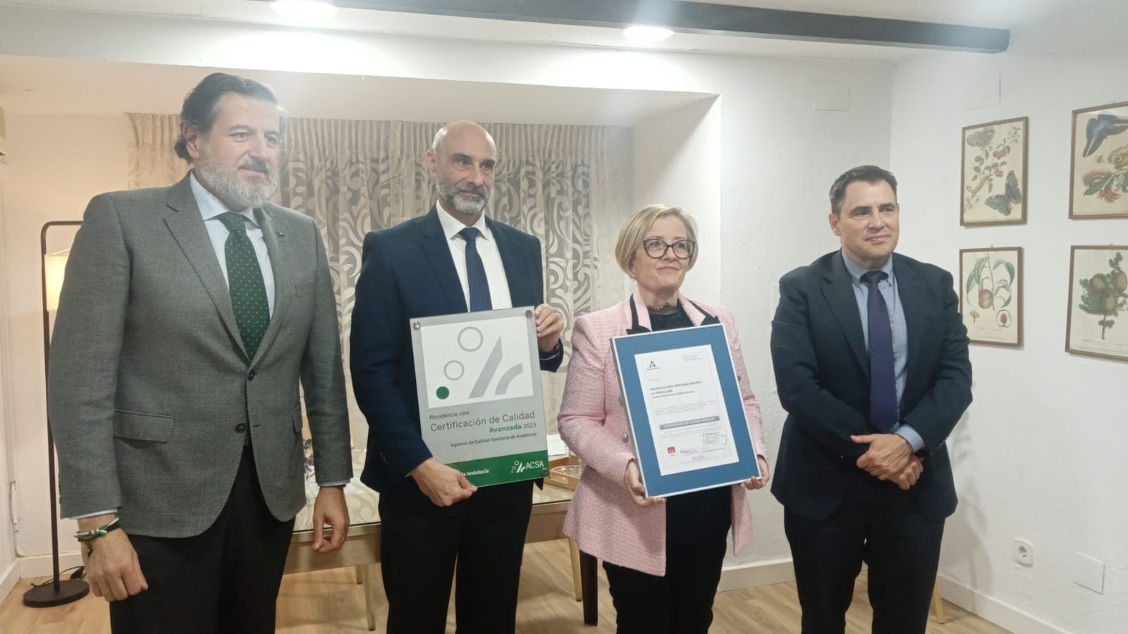 Entrega del Certificado de Calidad Avanzada a la Residencia La Inmaculada