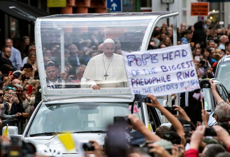 El papa Francisco, durante su visita a Dublín. 