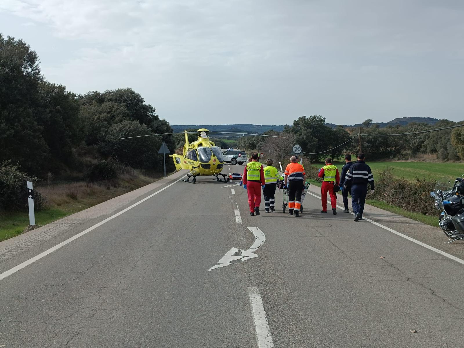 Archivo | Helicóptero del 112 durante una intervención