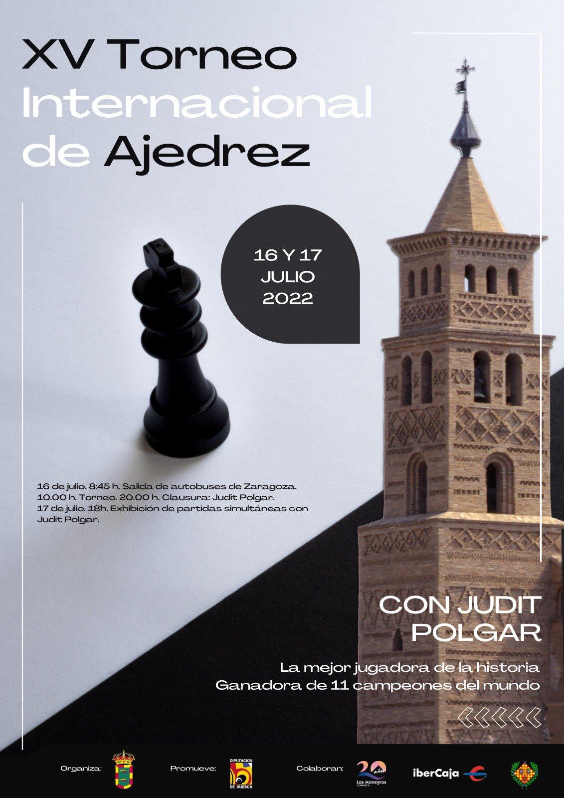 Cartel del Torneo de Ajedrez que se celebra en Alcubierre