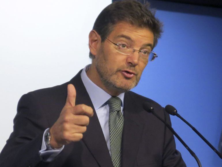 El ministro de Justicia, Rafael Catalá, durante una rueda de prensa.