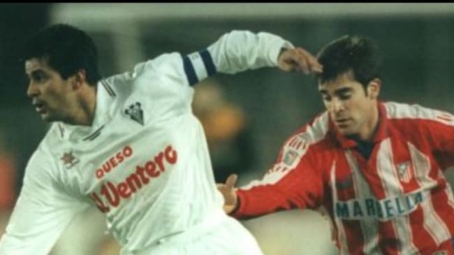 Zalazar, durante un partido disputado con el Albacete