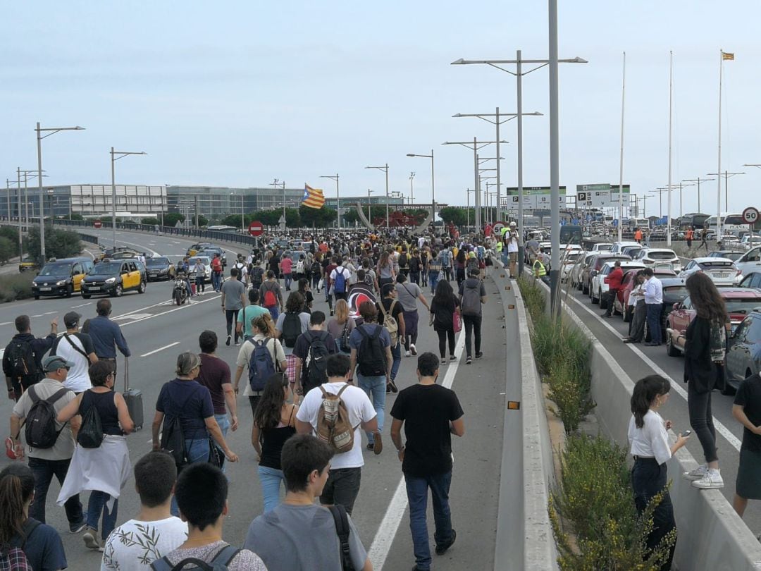 Protestas en el aeropuerto de Barcelona