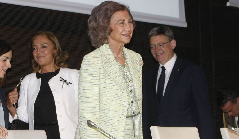 La Reina Sofia junto a Ximo Puig en la inauguración del congreso