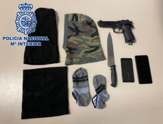 Material incautado a los detenidos