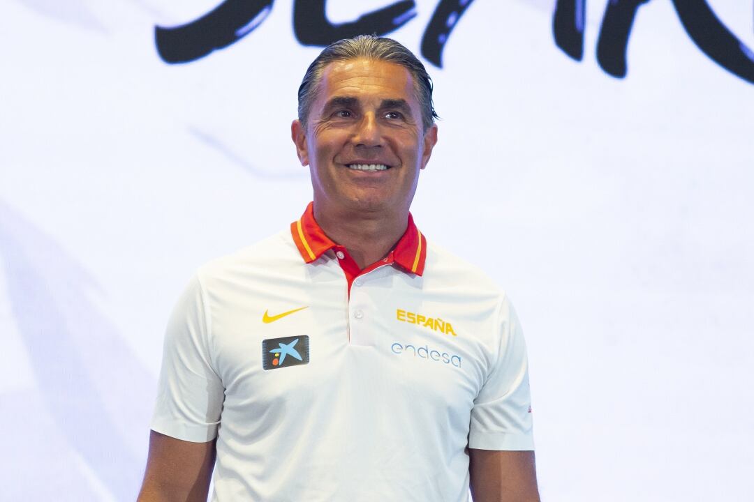 Sergio Scariolo, durante la presentación de la selección española de baloncesto