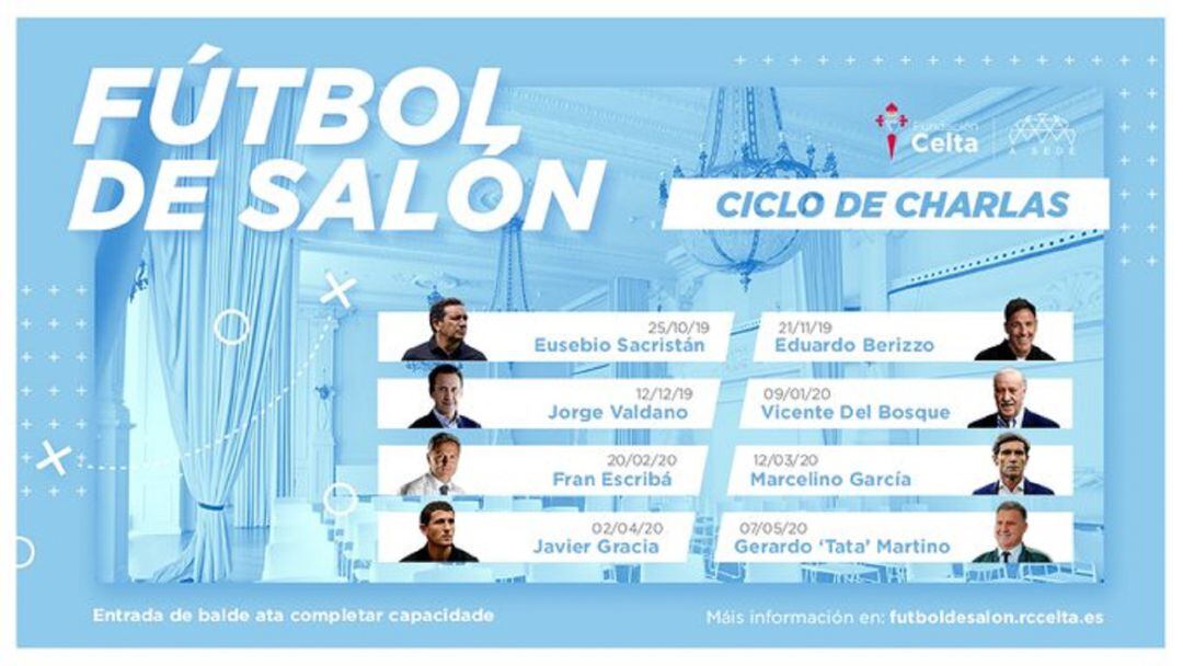 Cartel del ciclo de charlas que organiza el Celta