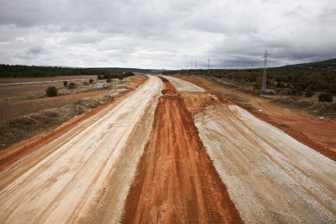 Un tramo de obras en la A-11, Autovía del Duero.